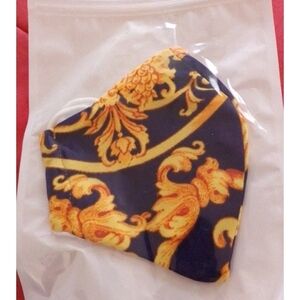 Elegant Black and Gold Face Mask